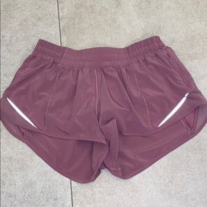 lululemon 2.5 running shorts pink
